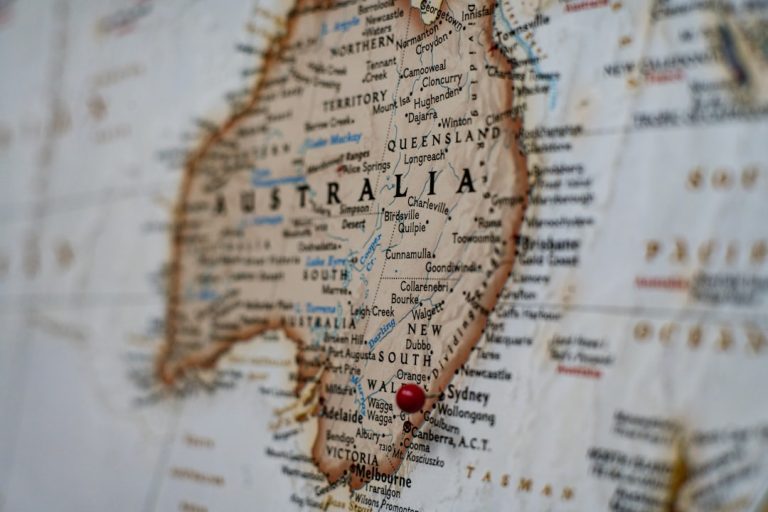 map of Australia - australian finance